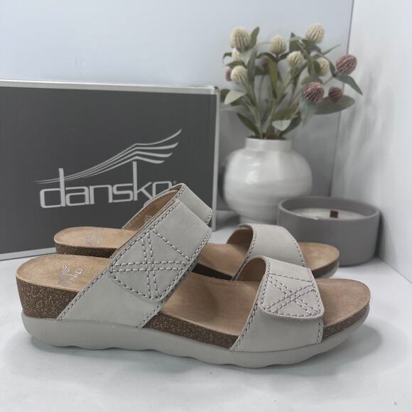 Dansko Maddy Milled Nubuck Leather Sandal Ivory 1510-616100 Women EU 42/11.5 NWB - Picture 4 of 12